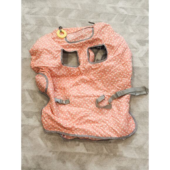 Suessie Shopping Cart and Highchair Cover in Pink Polka Dots - Picture 1 of 3